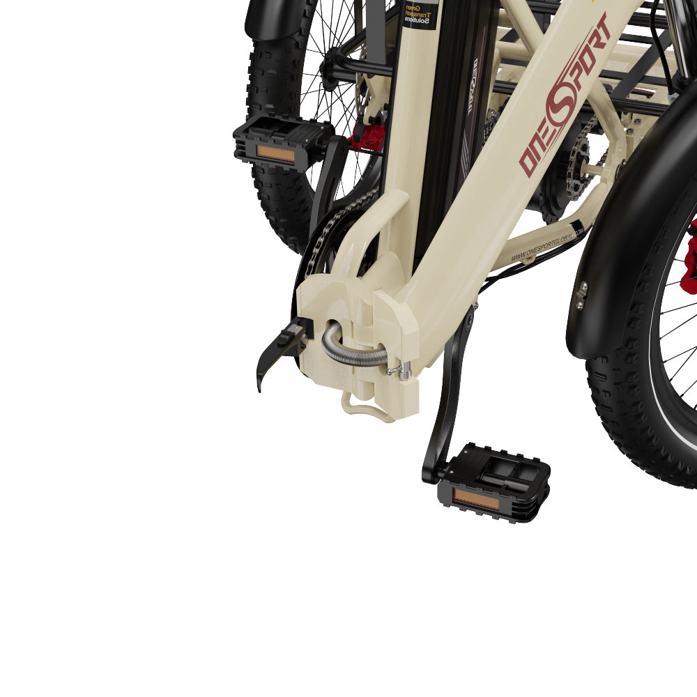 ONESPORT OT30 PRO 20" Tricycle Électrique Pliable 3 Roues Moteur 500W 48V 18Ah Batterie