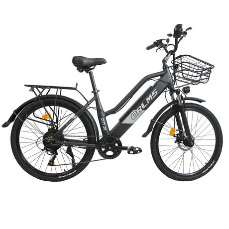 ORLMS CITY BIKE Vélo électrique pour femmes 26“ cadre bas Moteur 500W 48V 15AH Batterie