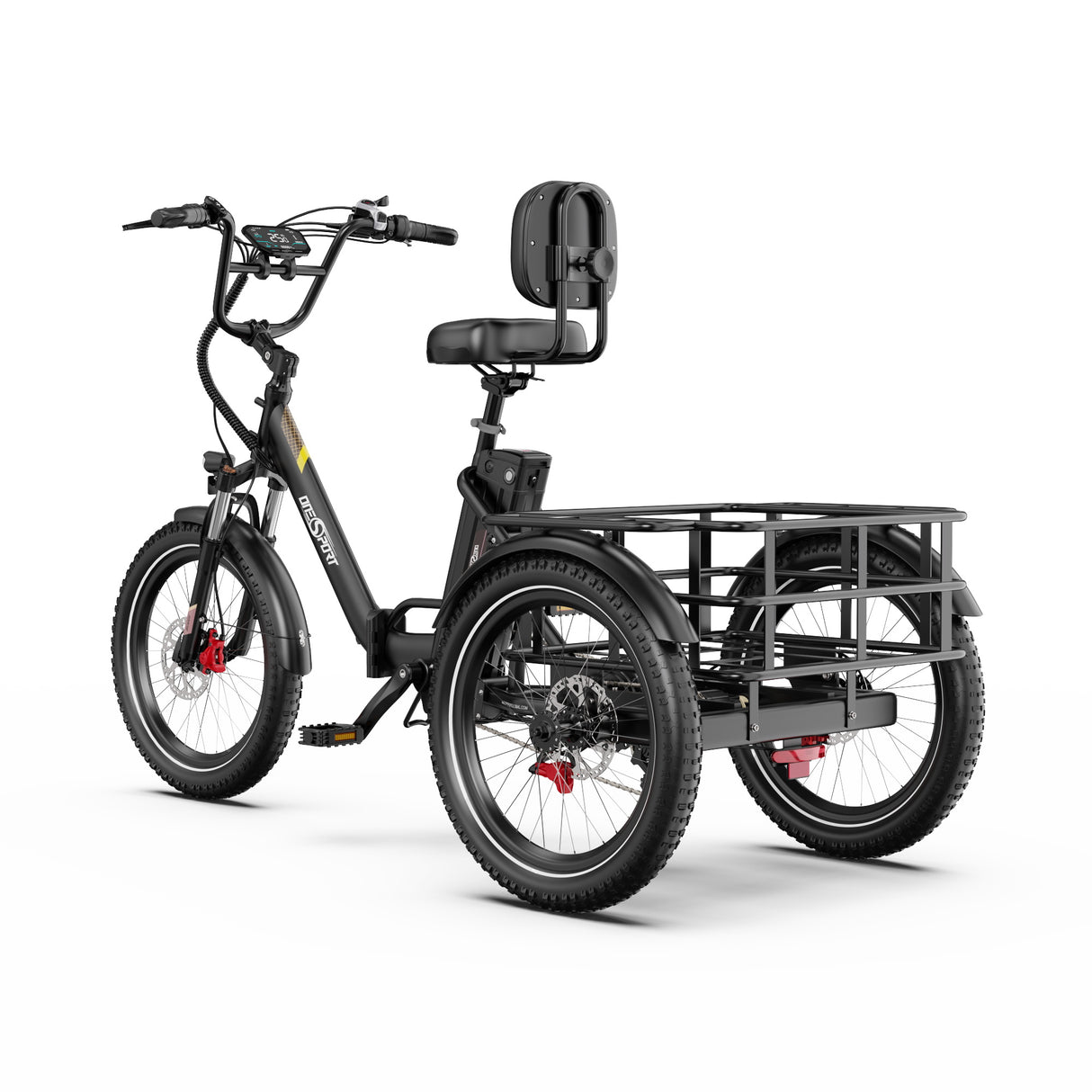 ONESPORT OT30 PRO 20" Tricycle Électrique Pliable 3 Roues Moteur 500W 48V 18Ah Batterie