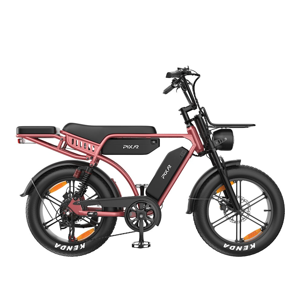 PIXAR M9 20" Fat Tire Vélo électrique rétro 250W Moteur 48V 35Ah Batterie