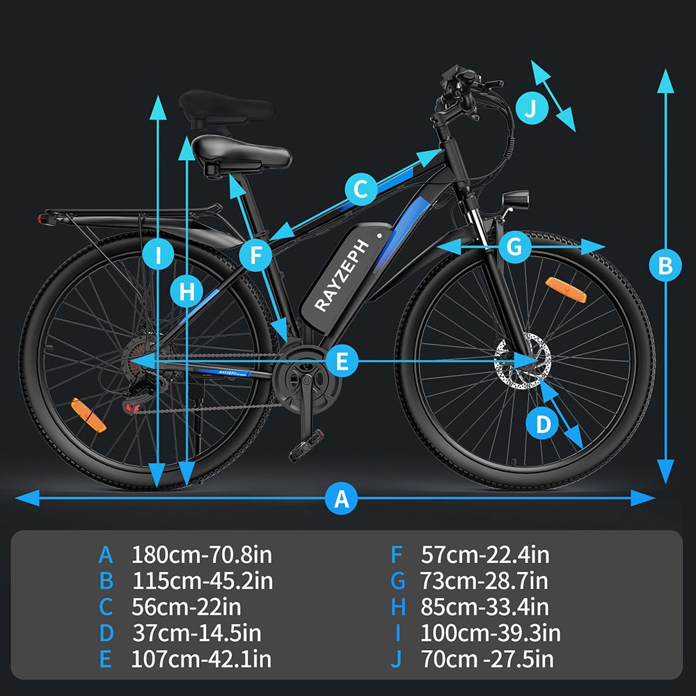 RAYZEPH S29 PRO 29" VTT électrique 1000W Moteur 48V 21Ah Batterie