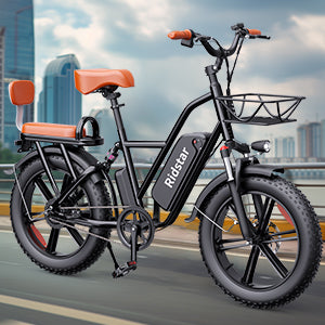 YVY FM001 20" Vélo Électrique 2 Places à Pneus Larges Moteur 1000W 48V 15Ah Batterie
