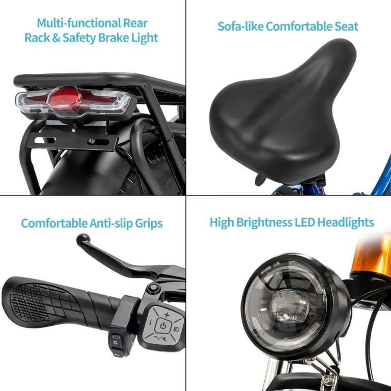 YVY MN20 20" Fat Tire Vélo électrique pliant 1000W Moteur 48V 15Ah/20Ah Batterie