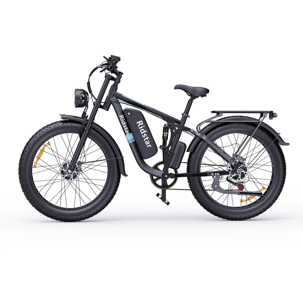 YVY E26 Pro 26" Vélo électrique de montagne à gros pneus 2000W Double Moteur 48V 23Ah Batterie