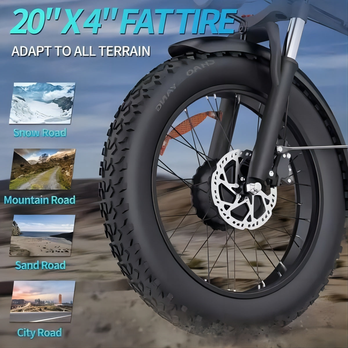 YVY H20 Pro 20" Vélo électrique pliant 2000W Moteur 48V 23AH Batterie