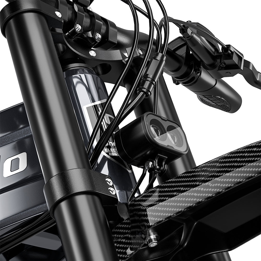 SHENGMILO S900 Vélo électrique tout-terrain 20" avec moteur 1500W 60V 30Ah batterie