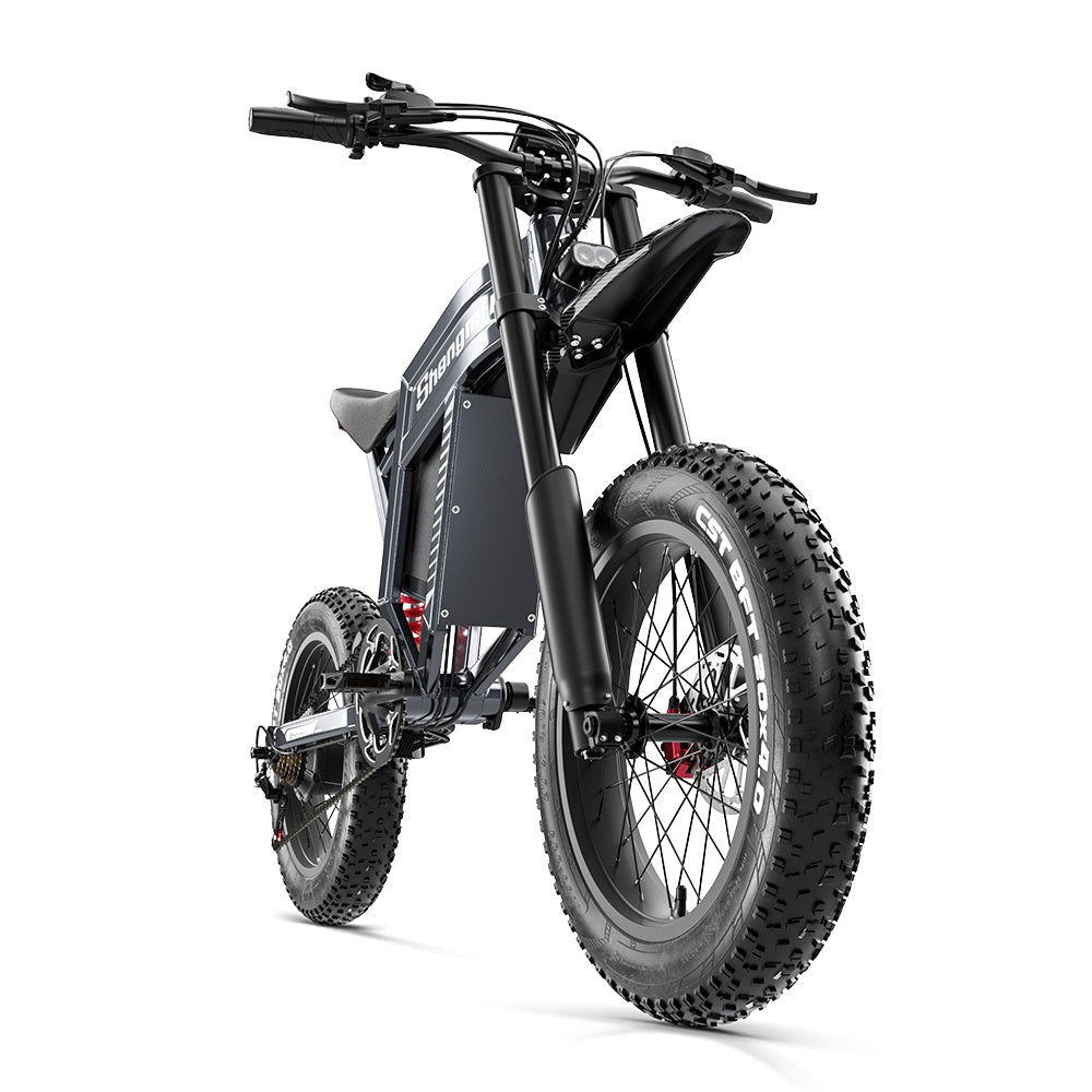 SHENGMILO S900 Vélo électrique tout-terrain 20" avec moteur 1500W 60V 30Ah batterie