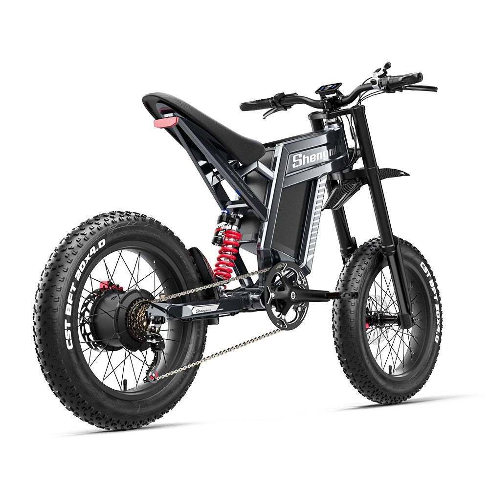 SHENGMILO S900 Vélo électrique tout-terrain 20" avec moteur 1500W 60V 30Ah batterie