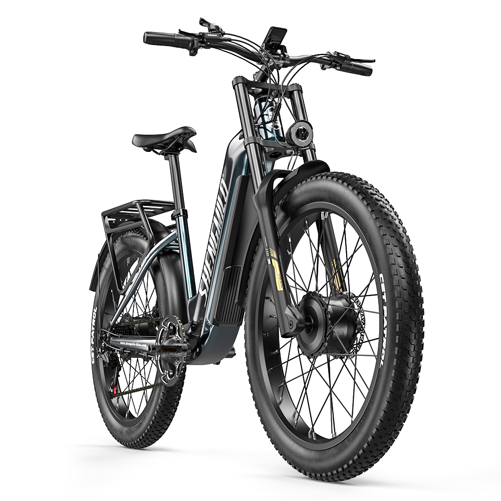 SHENGMILO S700 PRO 26" Vélo de ville électrique à gros pneus Step-Thru 1000W*2 Double Moteur 48V 25Ah Batterie