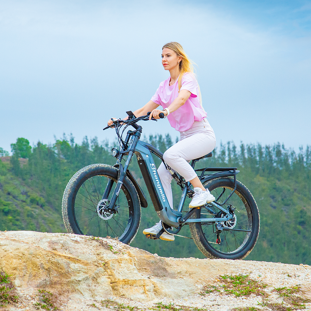 SHENGMILO MX05 26" Fat Tire VTT électrique 1000W Moteur 48V 17,5Ah Batterie