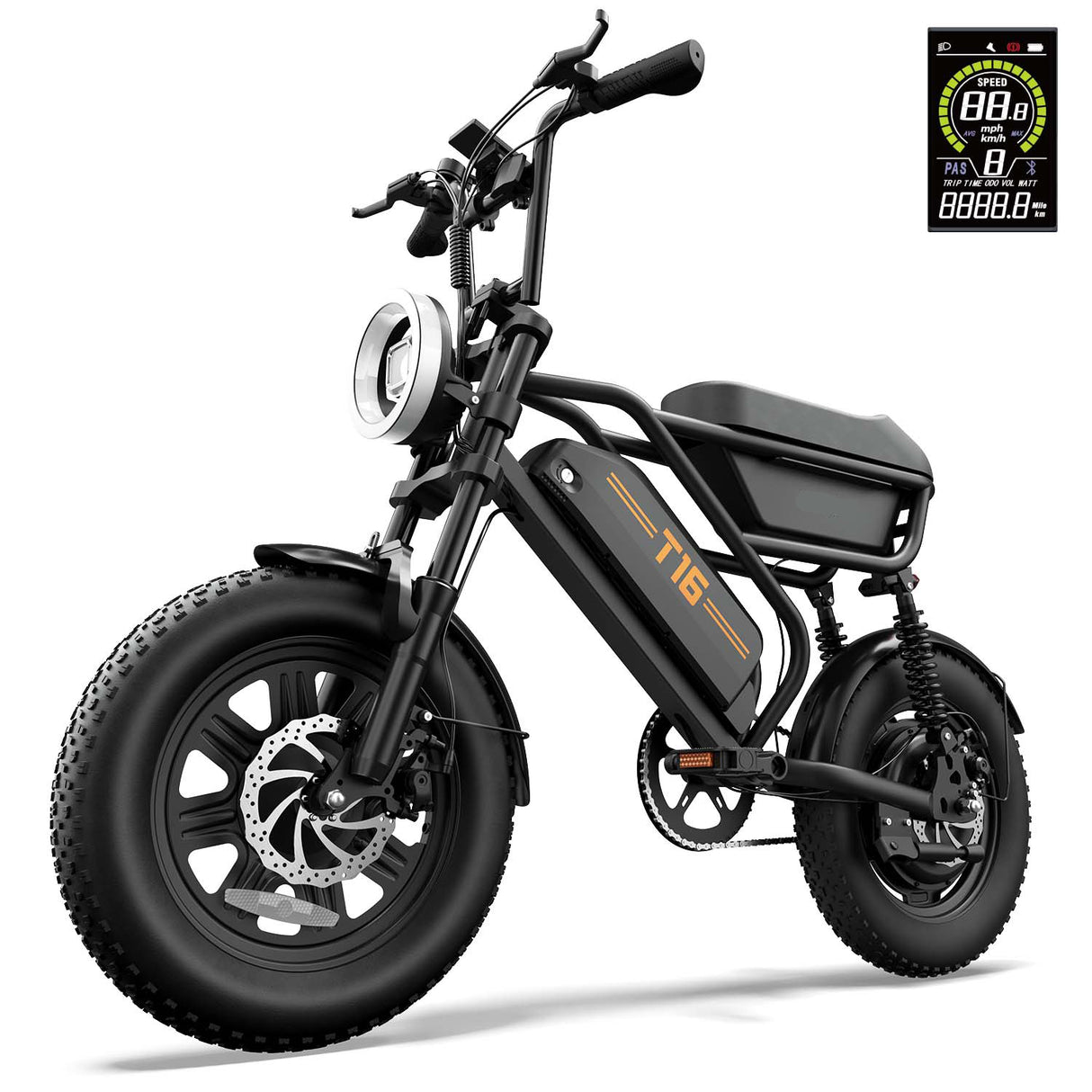 URLIFE T16 16" Vélo électrique tout-terrain 250W Moteur 48V 13Ah Batterie
