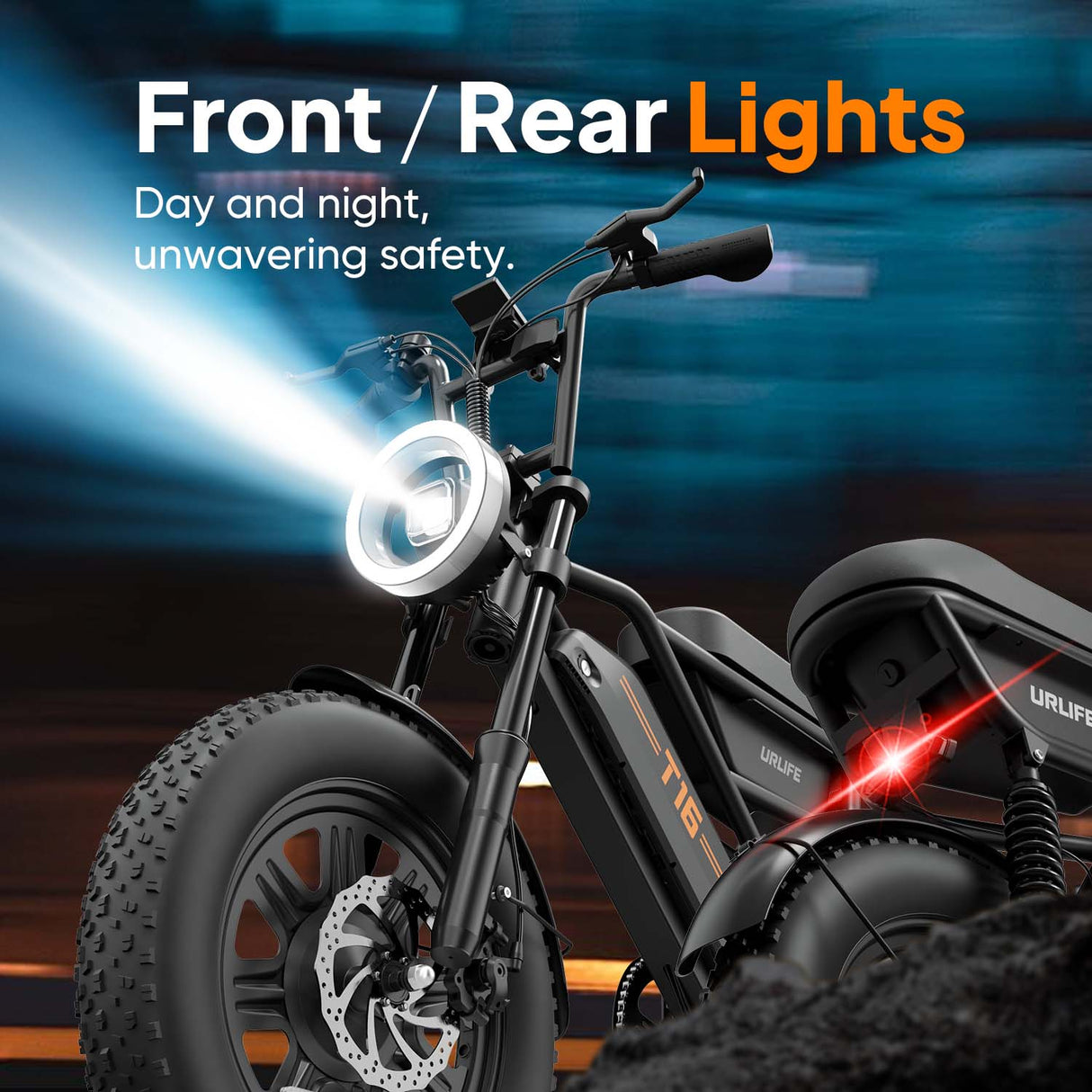 URLIFE T16 16" Vélo électrique tout-terrain 250W Moteur 48V 13Ah Batterie