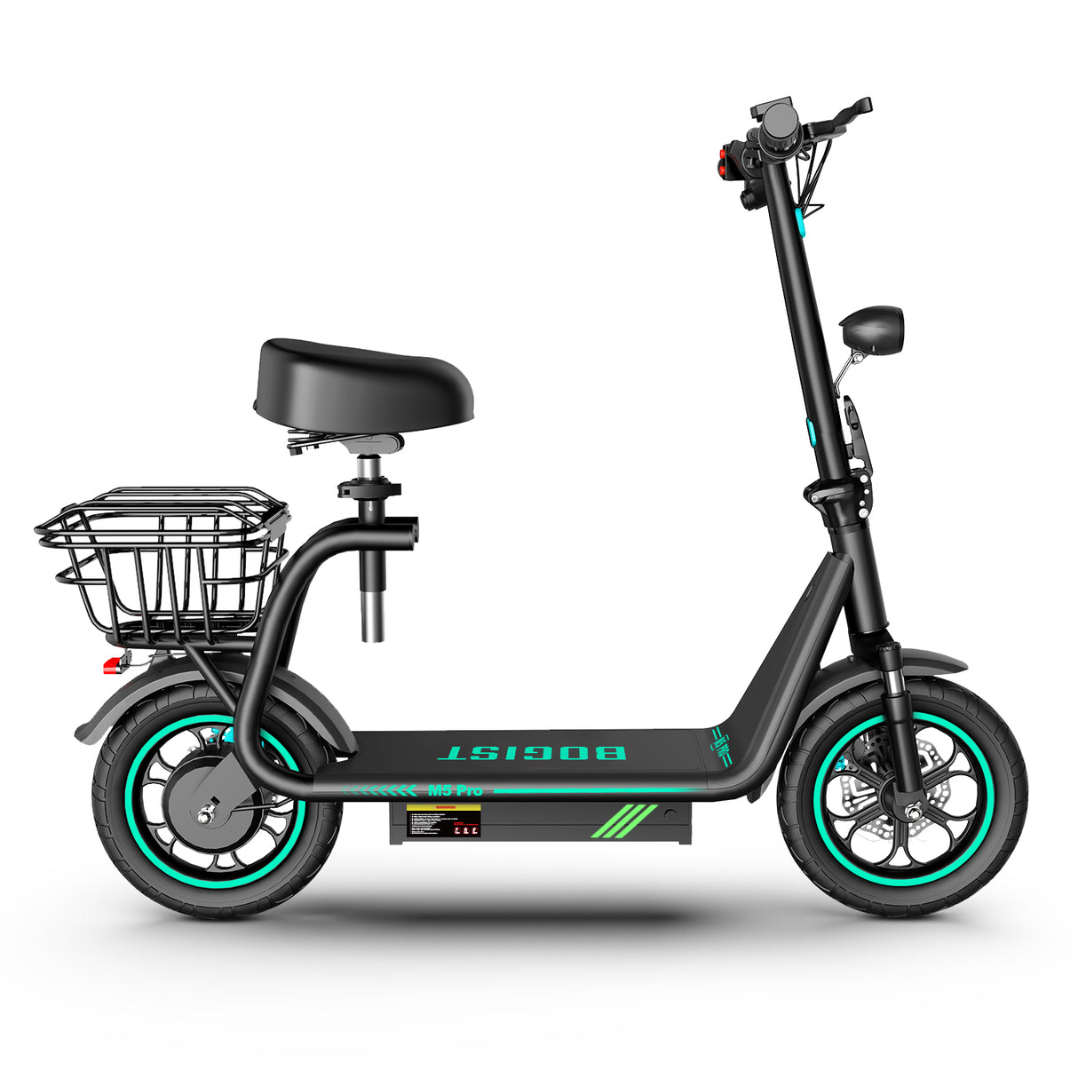BOGIST M5 Pro 12" Trottinette électrique 500W Moteur 48V 13Ah Batterie Siège et porte-bagages