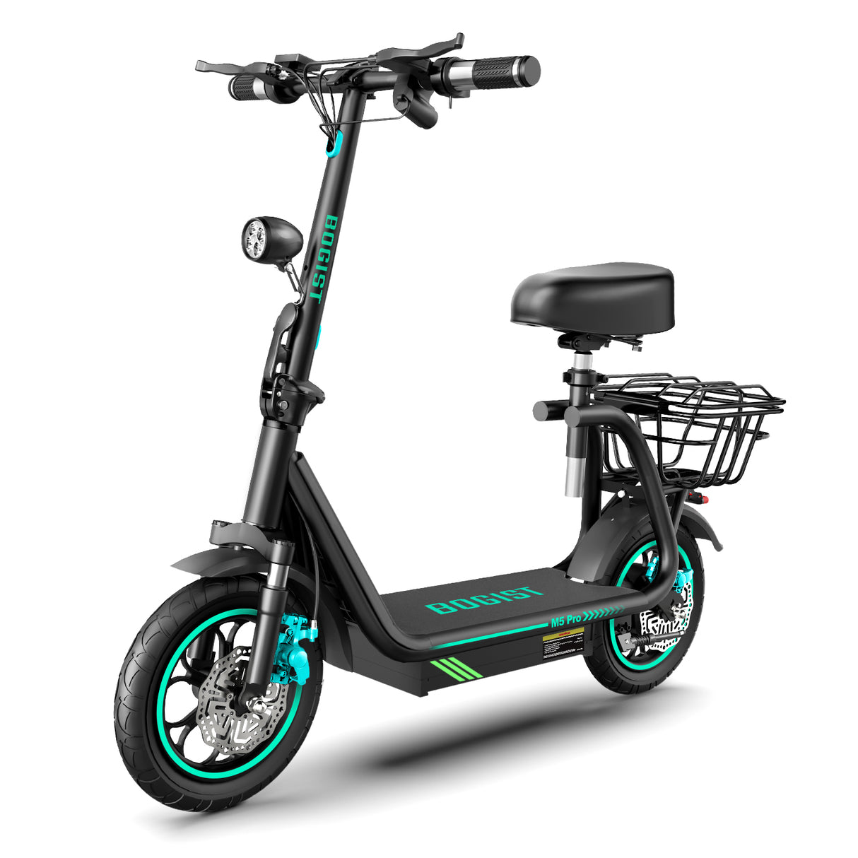 BOGIST M5 Pro 12" Trottinette électrique 500W Moteur 48V 13Ah Batterie Siège et porte-bagages