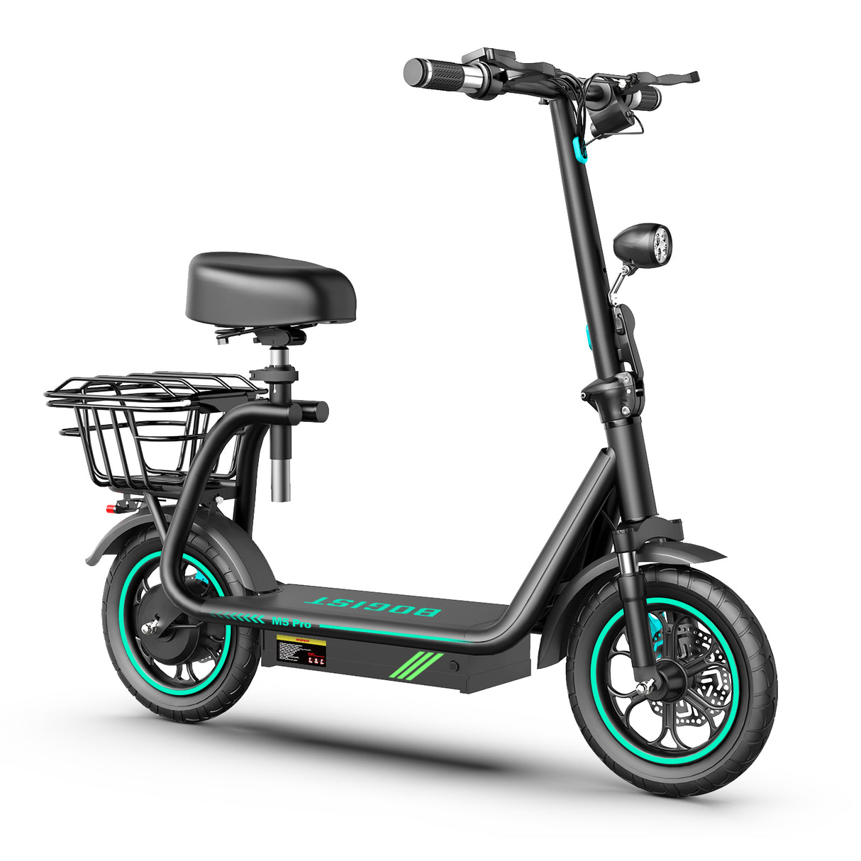 BOGIST M5 Pro 12" Trottinette électrique 500W Moteur 48V 13Ah Batterie Siège et porte-bagages