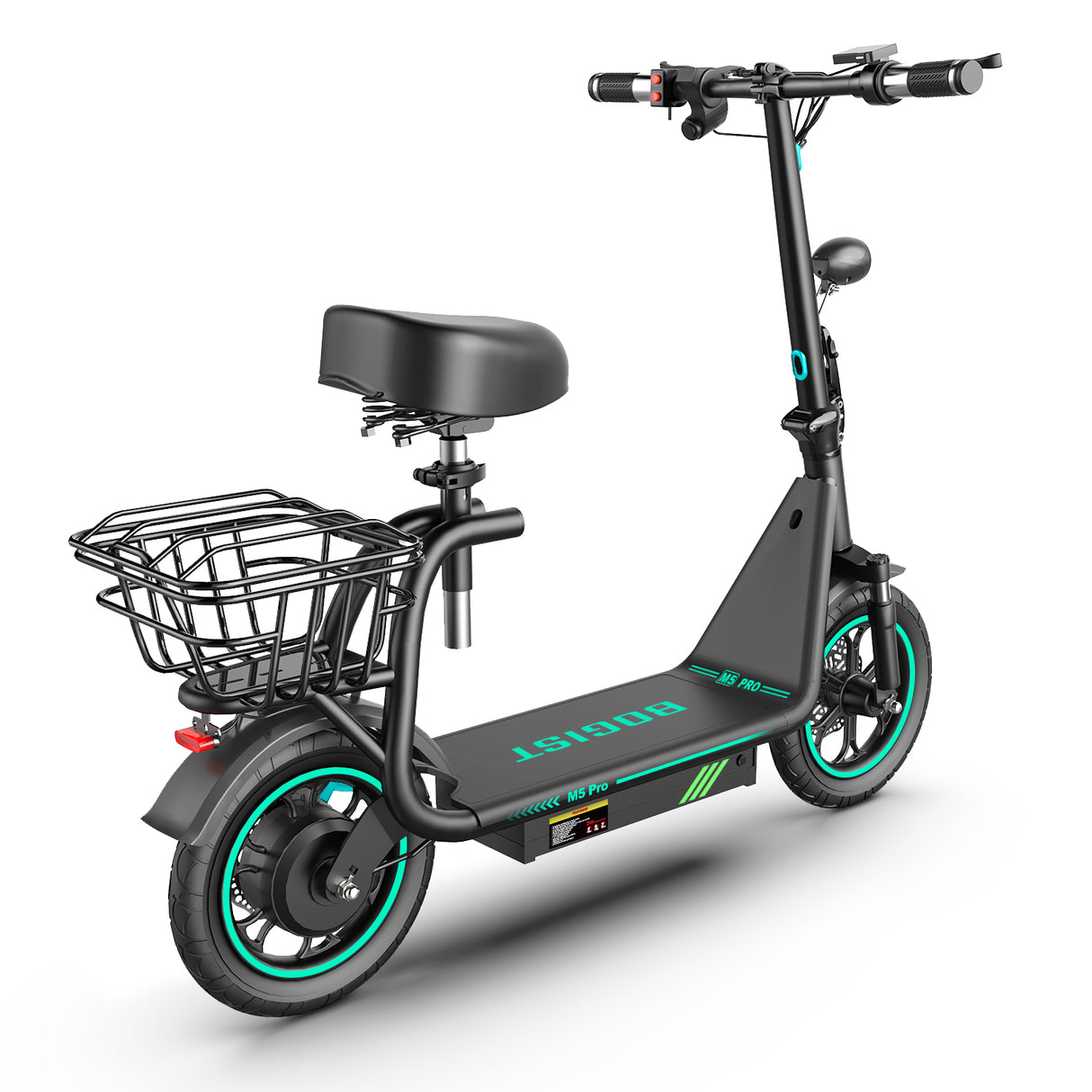 BOGIST M5 Pro 12" Trottinette électrique 500W Moteur 48V 13Ah Batterie Siège et porte-bagages