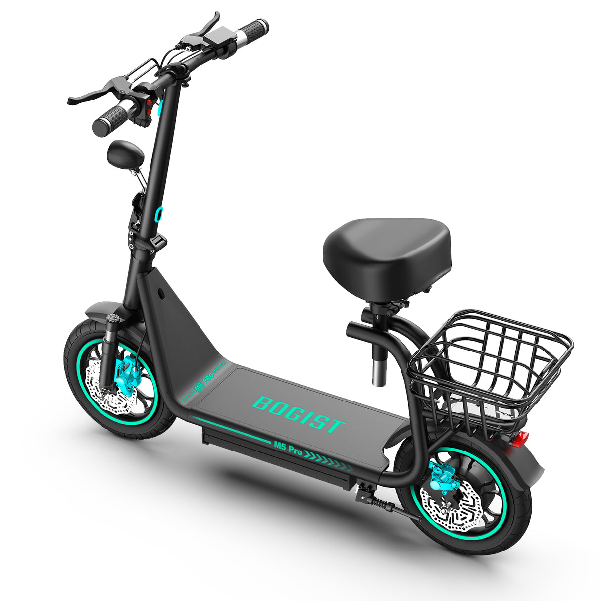 BOGIST M5 Pro 12" Trottinette électrique 500W Moteur 48V 13Ah Batterie Siège et porte-bagages
