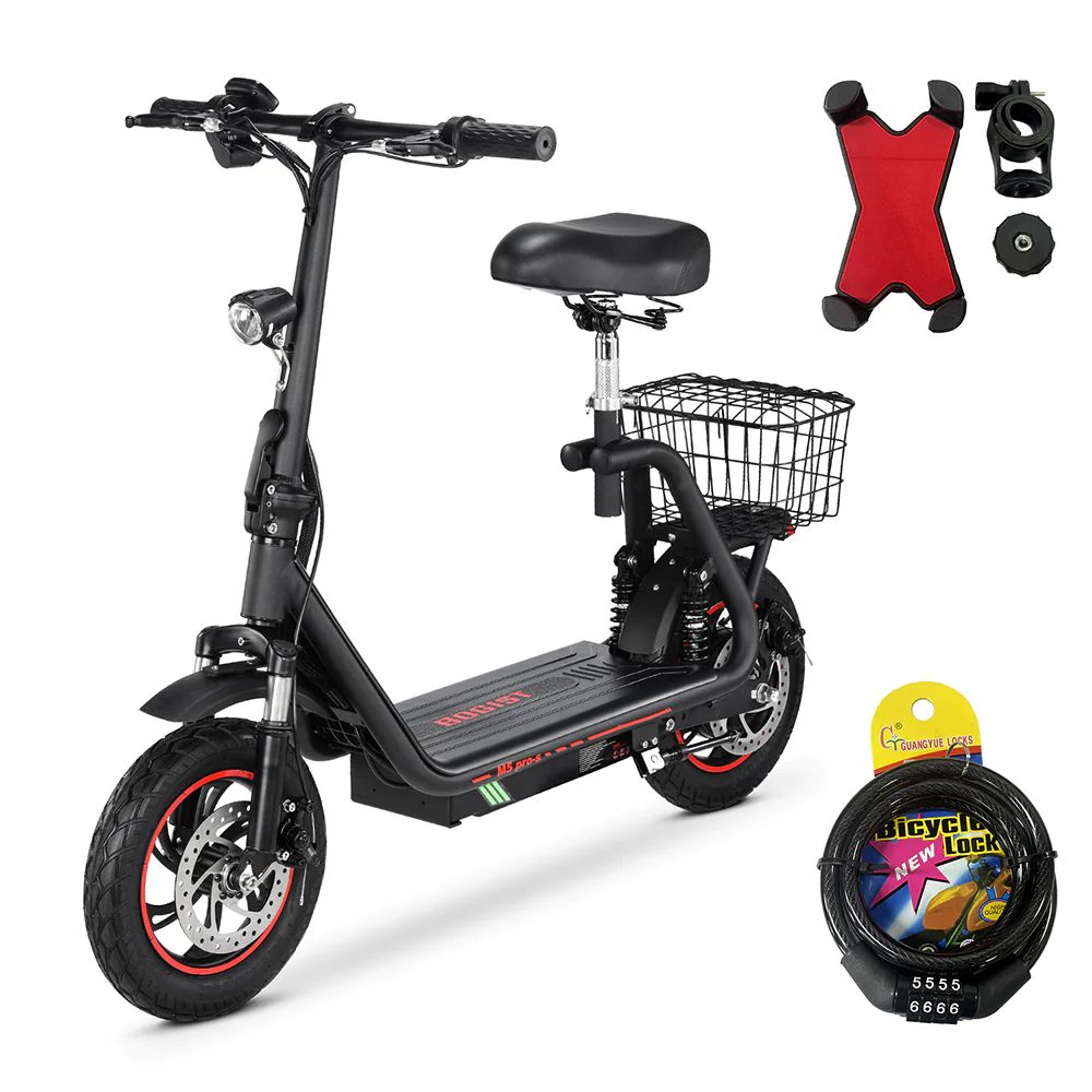 Bogist M5 Pro-S 12" Trottinette électrique pliante 500W Moteur 48V 13Ah Batterie avec siège