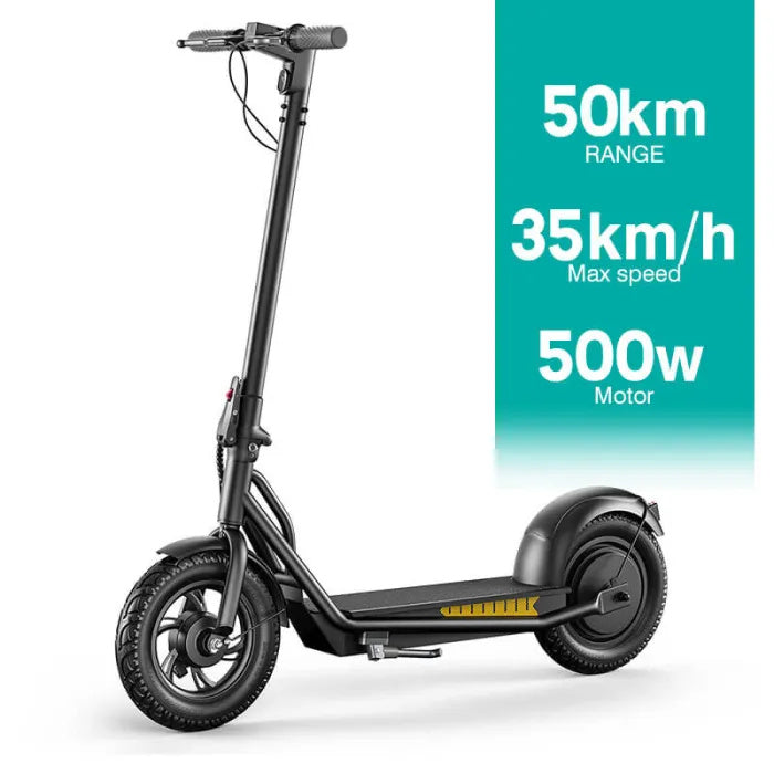 Patinete eléctrico plegable EMOKO A19 de 12 pulgadas, motor de 500 W, batería de 36 V y 15 Ah