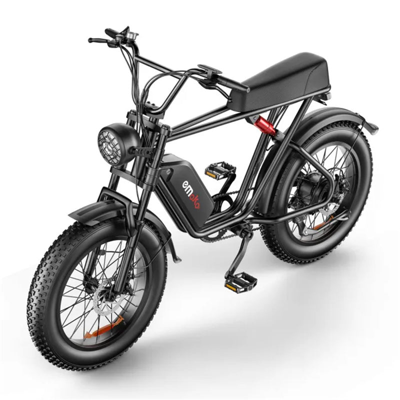 Bicicleta eléctrica todoterreno EMOKO C91 de 20 pulgadas con neumáticos anchos, motor de 1000 W y batería de 48 V y 20 Ah