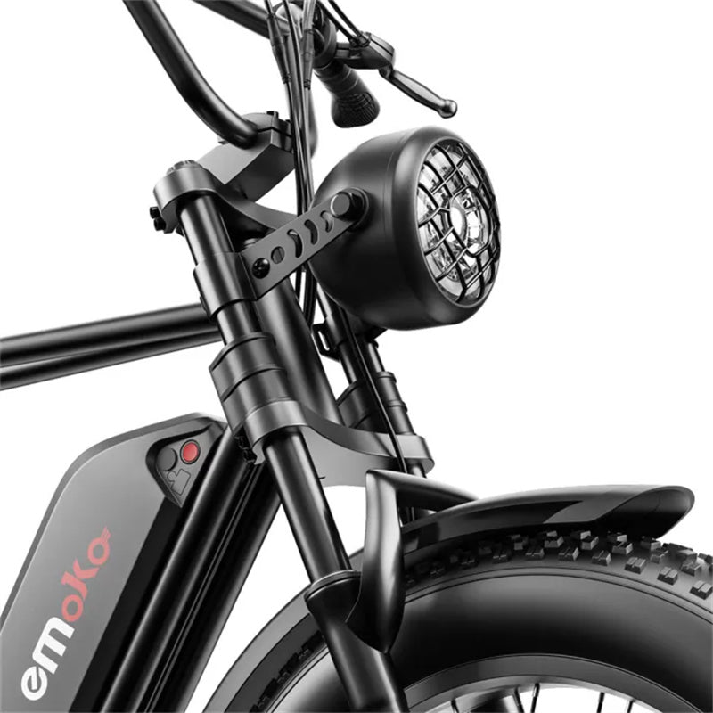 Bicicleta eléctrica todoterreno EMOKO C91 de 20 pulgadas con neumáticos anchos, motor de 1000 W y batería de 48 V y 20 Ah