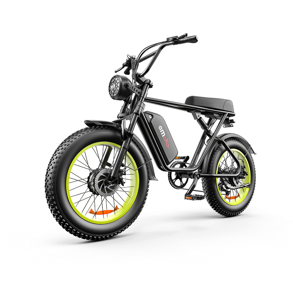 Bicicleta eléctrica todoterreno EMOKO C91 de 20 pulgadas con neumáticos anchos, motor de 1000 W y batería de 48 V y 20 Ah