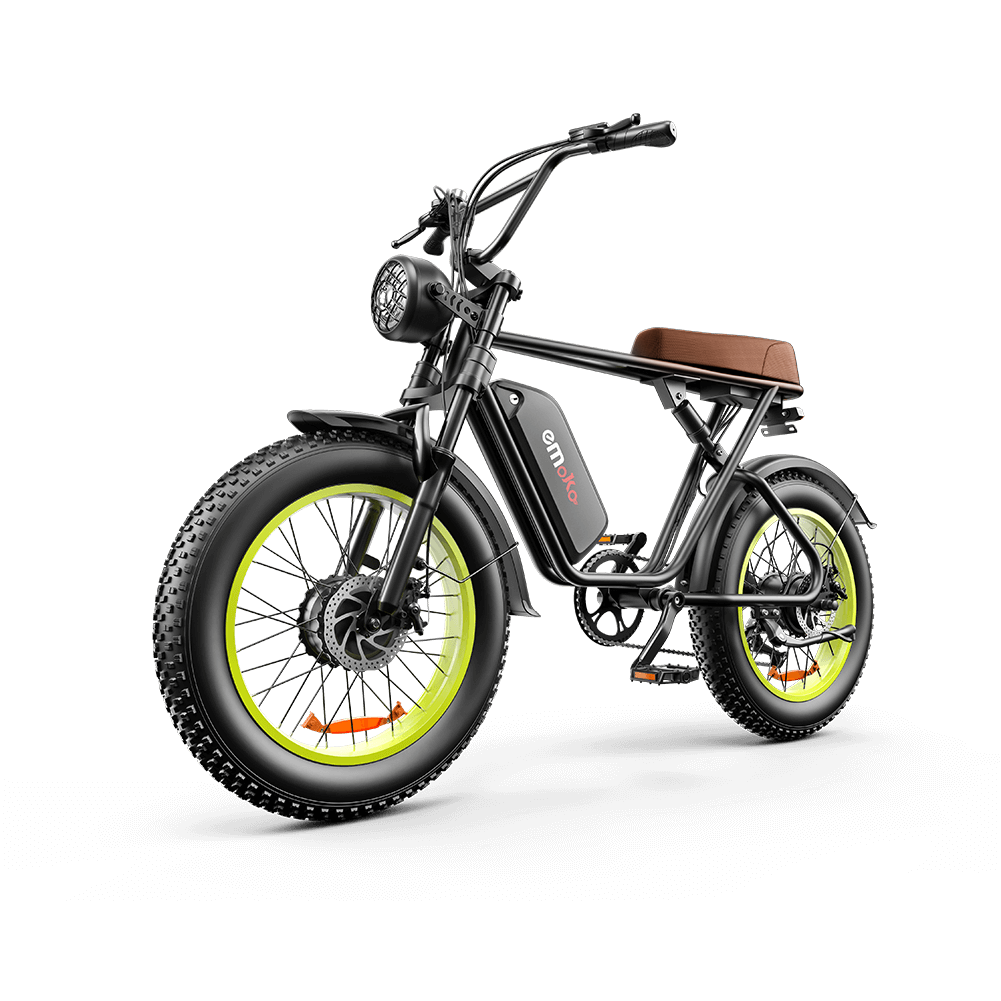 Bicicleta eléctrica todoterreno EMOKO C91 de 20 pulgadas con neumáticos anchos, motor de 1000 W y batería de 48 V y 20 Ah