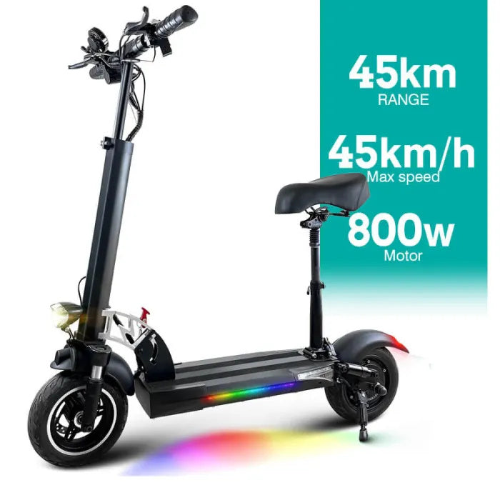 EMOKO HVD-3 10" Trottinette électrique pliante 800W Moteur 48V 15Ah Batterie Avec Siège Lumière LED