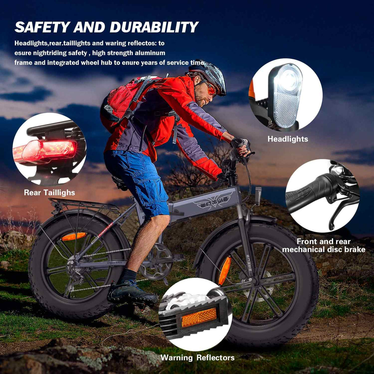 ENGWE EP-2 Pro 20" Fat Tire Vélo électrique pliant 250W Moteur 48V 13Ah Batterie