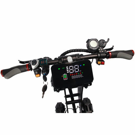 Patinete eléctrico plegable TOURSOR X1360V de 13 pulgadas con asiento, 2 motores duales de 4000 W, batería de 60 V y 40 Ah
