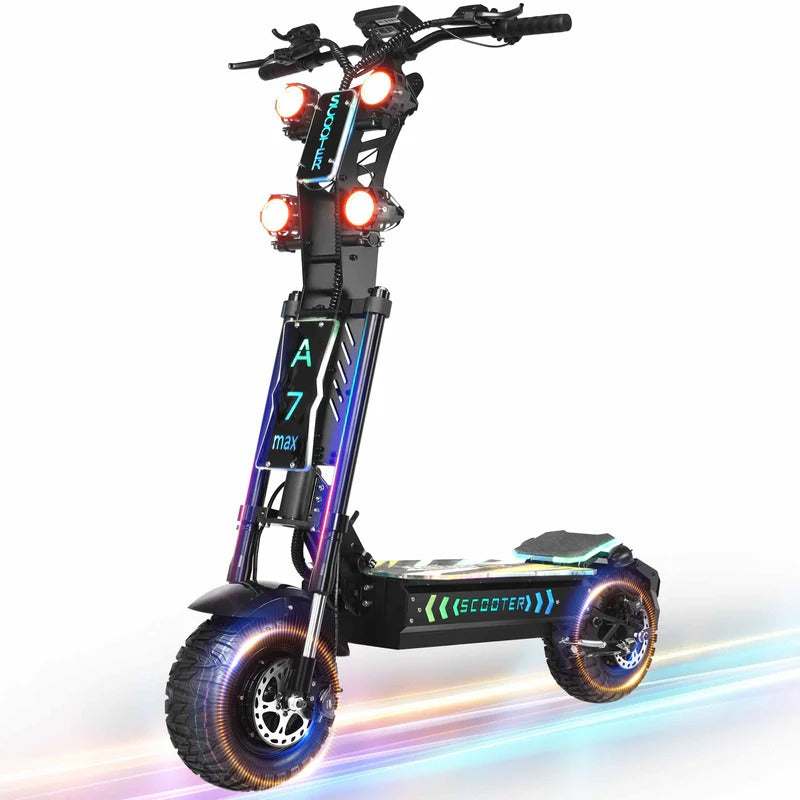 GLEERIDE A7 MAX 13" Trottinette électrique tout-terrain 2*5000W Moteur 72V 50Ah Batterie