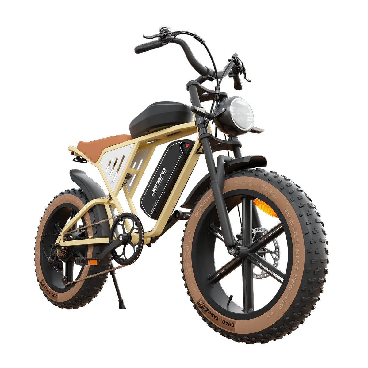 Bicicleta eléctrica JANSNO X70 de 20", neumáticos anchos, 750 W*2, motor dual, batería dual de 48 V, 14 Ah + 20 Ah