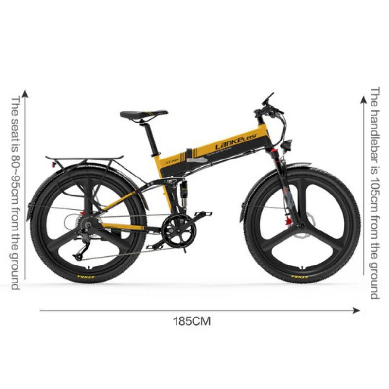 Lankeleisi XT750 Sports 26" Vélo électrique pliant 500W Moteur 48V 12,8Ah Batterie