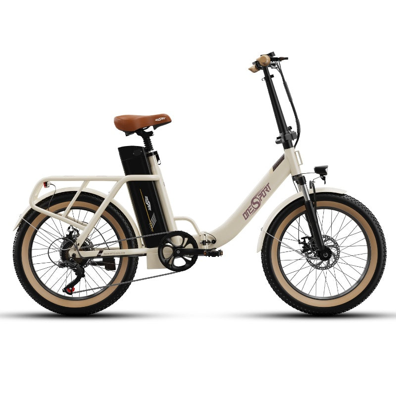 Vélo électrique pliable OneSport OT16-2 blanc
