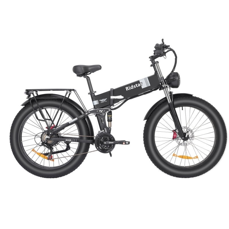 Bicicleta eléctrica plegable RIDSTAR H26 Pro de 26 pulgadas, motor de 1500 W, batería de 48 V y 23 Ah