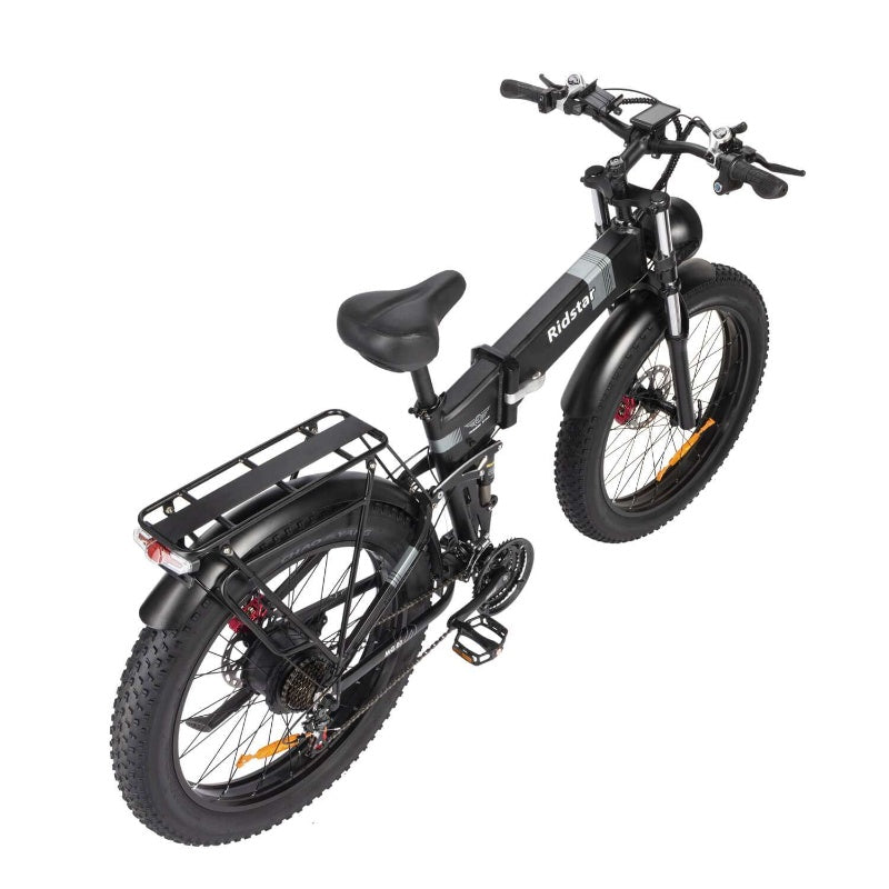 Bicicleta eléctrica plegable RIDSTAR H26 Pro de 26 pulgadas, motor de 1500 W, batería de 48 V y 23 Ah