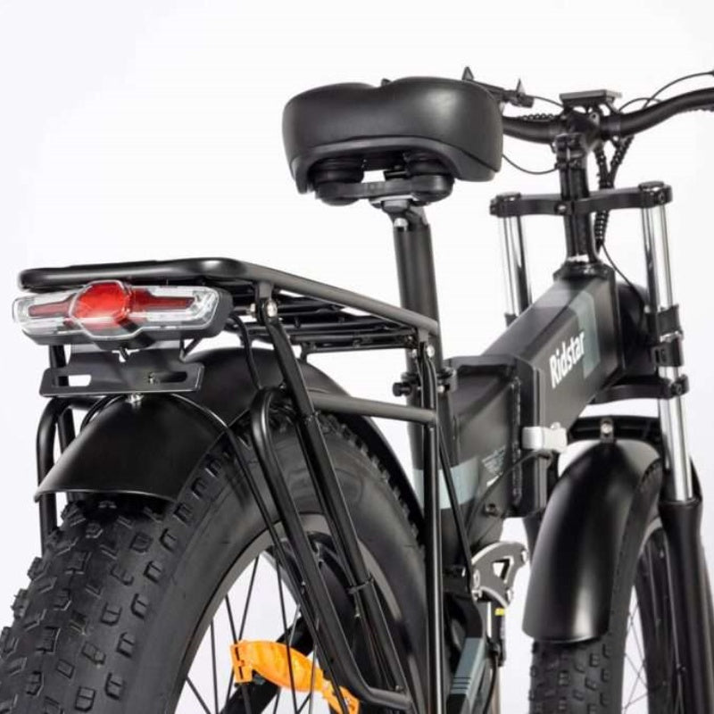Bicicleta eléctrica plegable RIDSTAR H26 Pro de 26 pulgadas, motor de 1500 W, batería de 48 V y 23 Ah