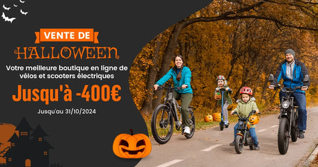 Halloween en vélo : les vélos et les trottinettes électriques facilitent la collecte de bonbons !