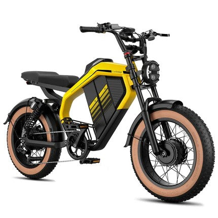 LUCKEEP M5 Ultra 20" Motocyclette Électrique Tout Terrain 1000W*2 Moteurs Doubles 52V 20Ah+20Ah Batterie