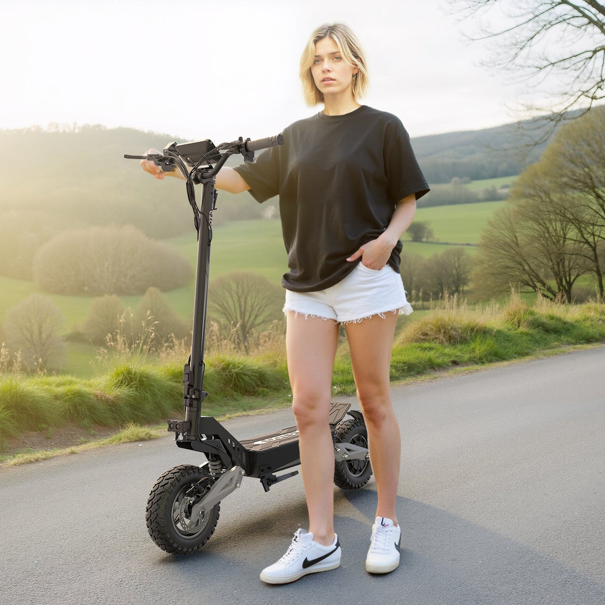 OOTD T10 11" Trottinette Électrique Tout Terrain Moteur 500W 48V 13.5Ah Batterie