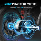 5TH WHEEL Thunder 1FT (EB06) 20" Vélo pliant électrique à gros pneus 800W Moteur 48V 10Ah Batterie