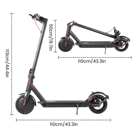 GLEERIDE A8 Mini 8.5" Trottinette électrique pliable 350W Moteur 36V 6Ah Batterie