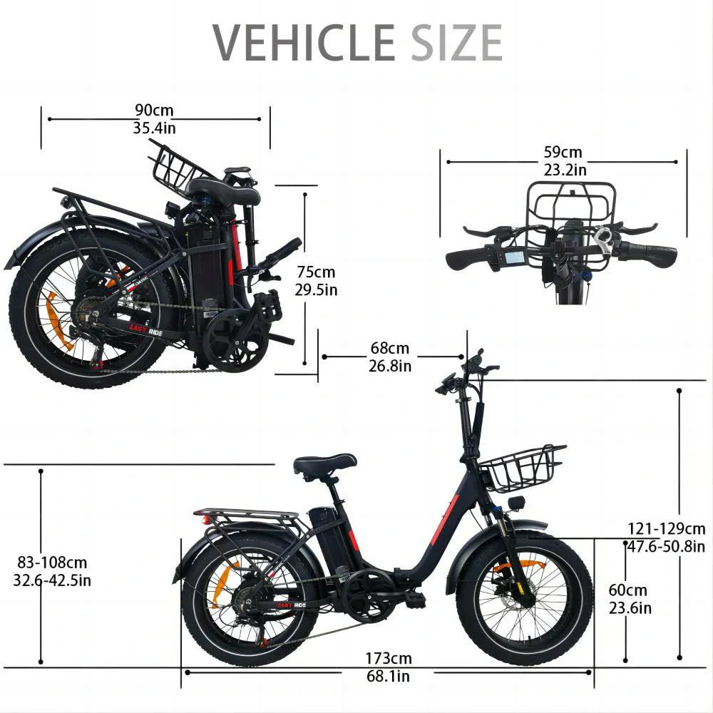 BAOLUJIE DZ-2030 20" vélo de ville électrique à enjambement bas Moteur 500W Batterie 48V 13Ah