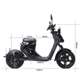 BEZIOR XIAONIU B 20" Electric Motorcycle 1500W Motor 48V 20Ah Batterie