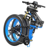 BEZIOR X-PLUS 26" Fat Tire Vélo électrique pliant 1500W Moteur 48V 17.5Ah Batterie