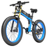 BEZIOR X-PLUS 26" Fat Tire Vélo électrique pliant 1500W Moteur 48V 17,5Ah Batterie