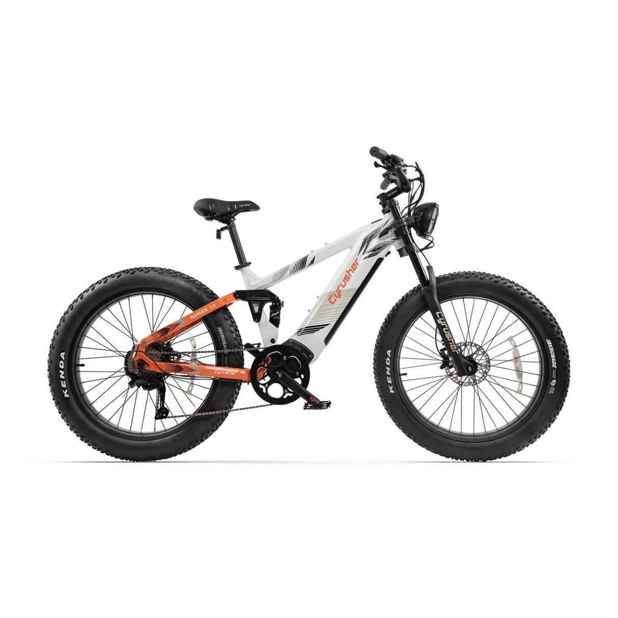 CYRUSHER Ranger 2.0 26 Pouces VTT Tout Terrain Suspension à air Vélo électrique Moteur 250W 52V 20Ah Batterie