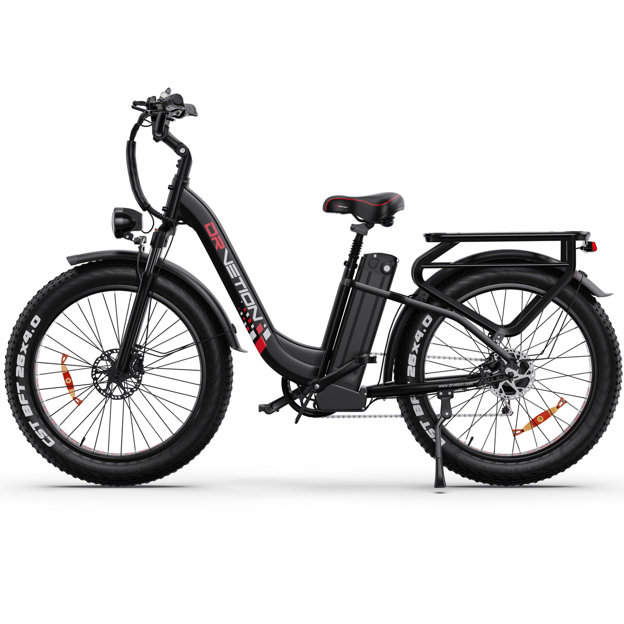 DRVETION CTR26 26" Vélo électrique à cadre ouvert 1000W Moteur 48V 15AH/20Ah Batterie