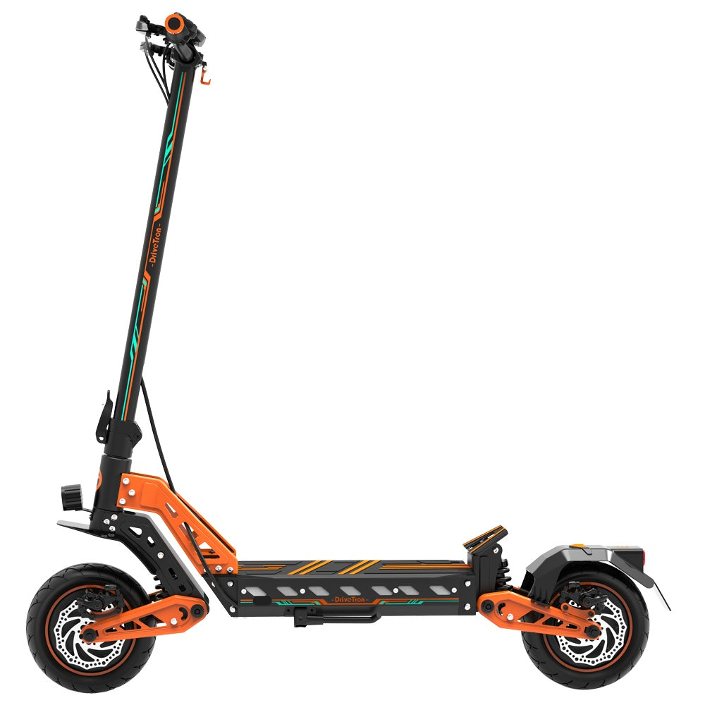DRIVETRON DT10 Trottinette électrique tout terrain 10 pouces 1200W*2 Double Moteur 52V 20.8Ah Batterie (Version Clignotants)