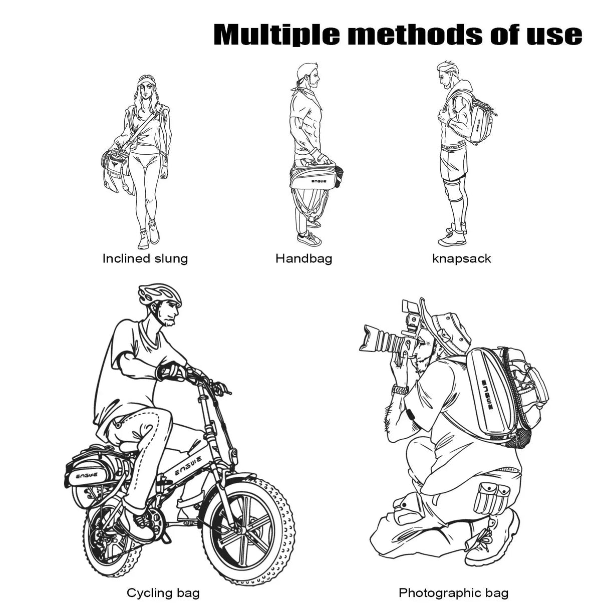 ENGWE Sacoche de porte-bagages arrière étanche 35 L (pas pour M20/X20/X24/X26)